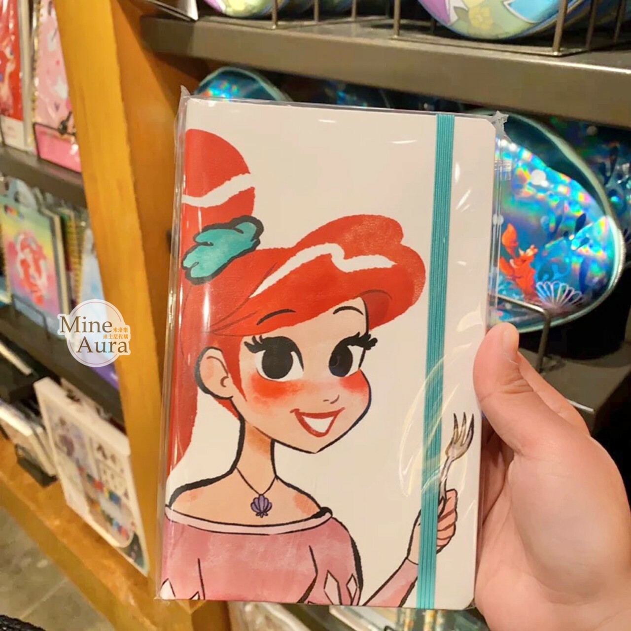愛麗兒 Ariel 繪畫風 圖案 筆記本 記事本 小美人魚 The Little Mermaid -上海迪士尼樂園
