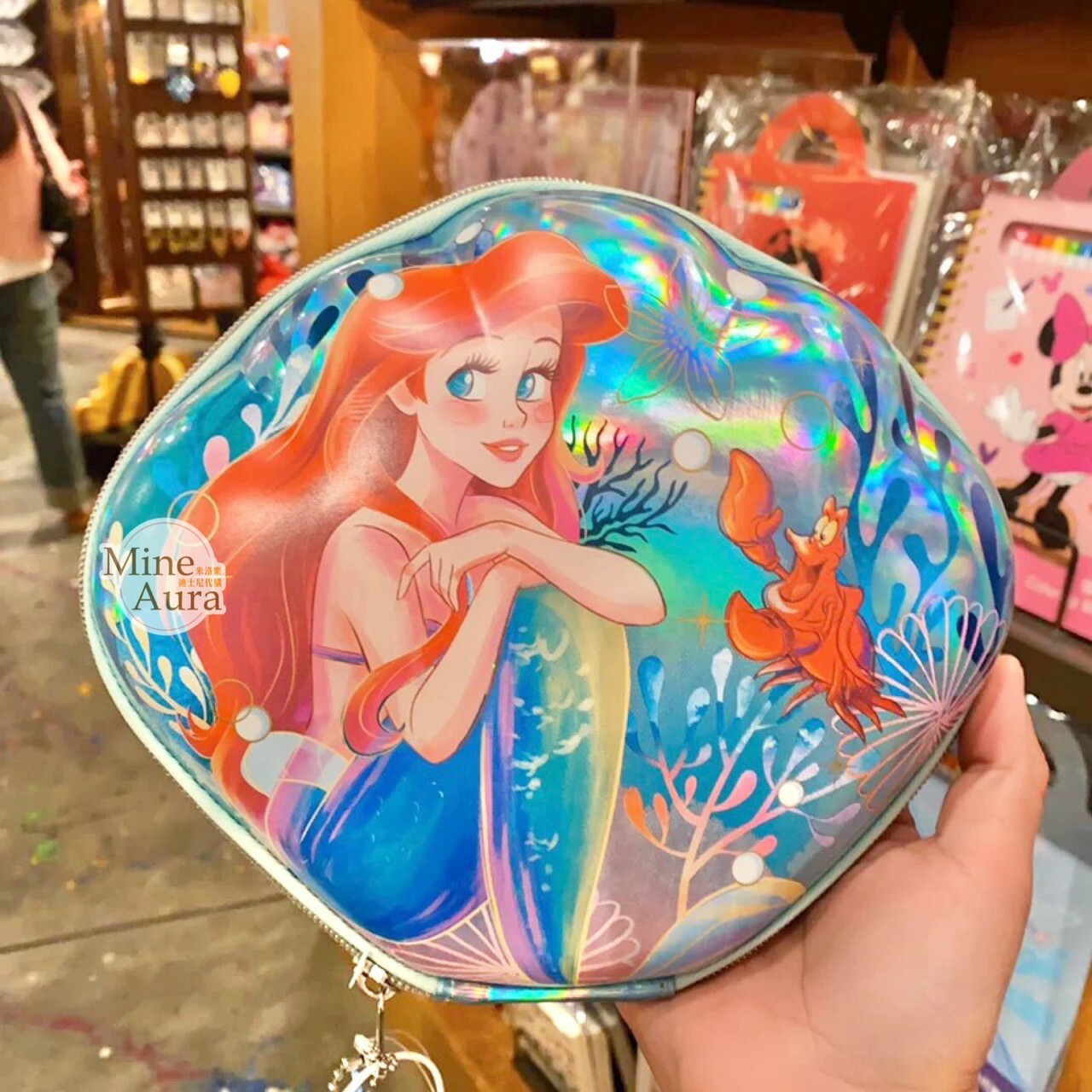 愛麗兒 Ariel 貝殼造型 文具包 文具組 小美人魚 The Little Mermaid -上海迪士尼樂園