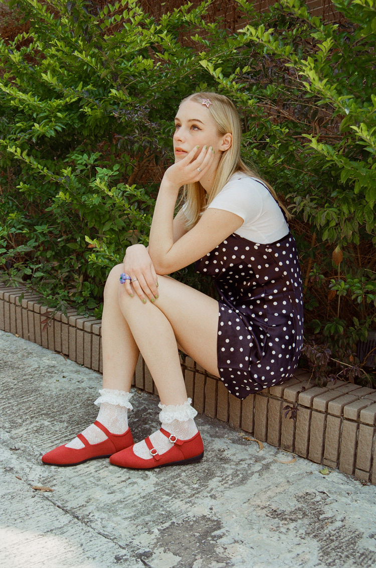 黛西平底鞋 法式紅