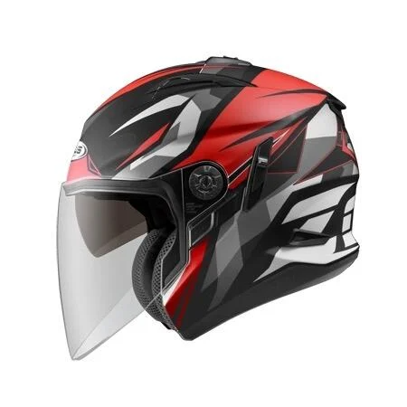 ZEUS ZS-613B 613B 3/4罩 半罩 內藏墨鏡 AJ15 消光黑白紅