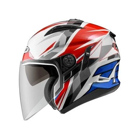 ZEUS ZS-613B 613B 3/4罩 半罩 內藏墨鏡 AJ15 白紅藍