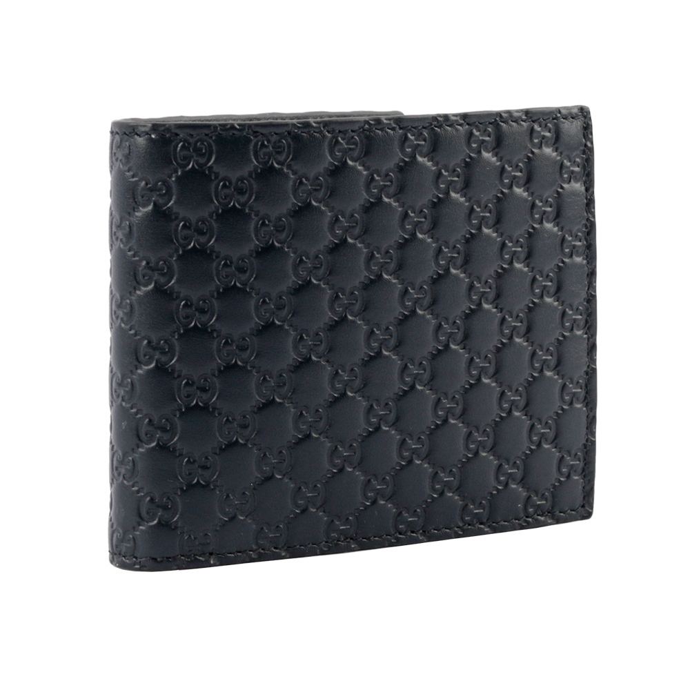 【GUCCI】Guccissima 壓印牛皮對開零錢袋短夾