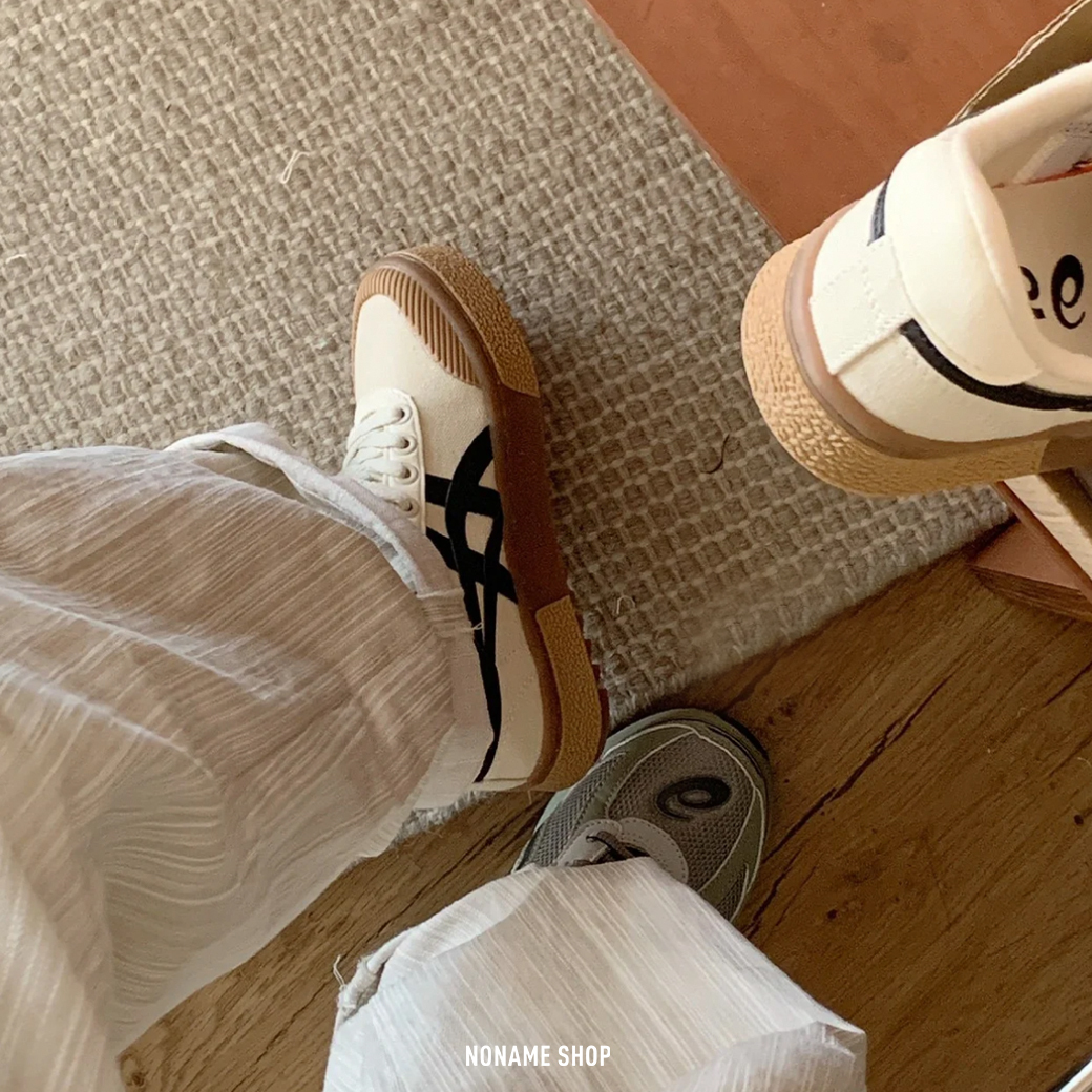 ASICS Court Trail 厚底 鋸齒 焦糖餅乾 (男/女 同款)