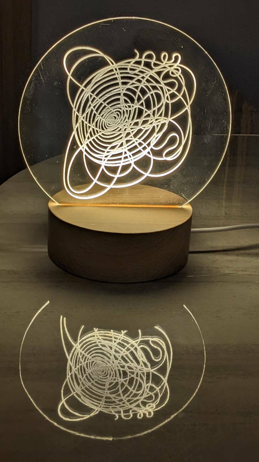 一筆畫設計系列 - 小夜燈（充電款）