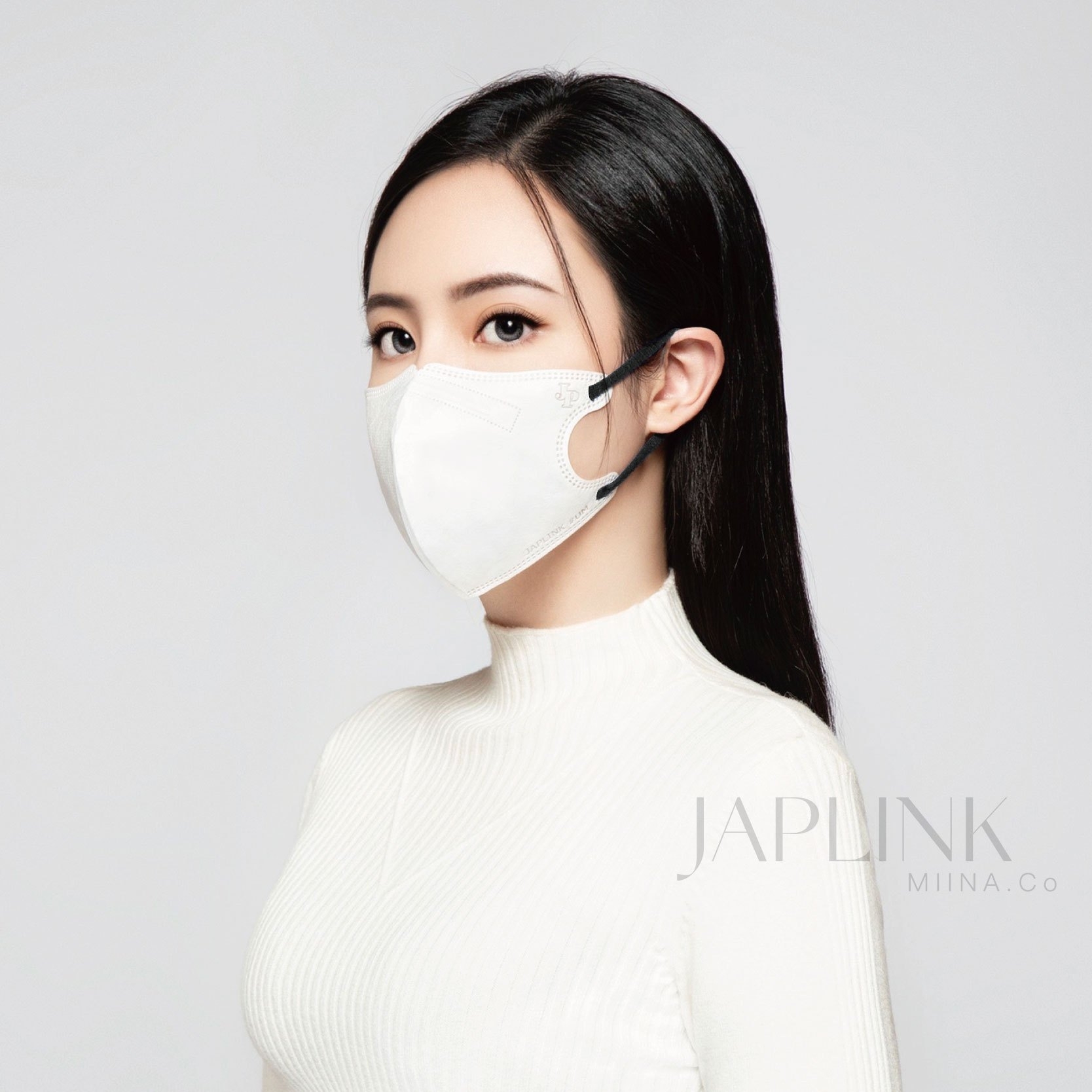 JAPLINK MASK 立體口罩【 MB++ 雙熔噴 】純白x深藍