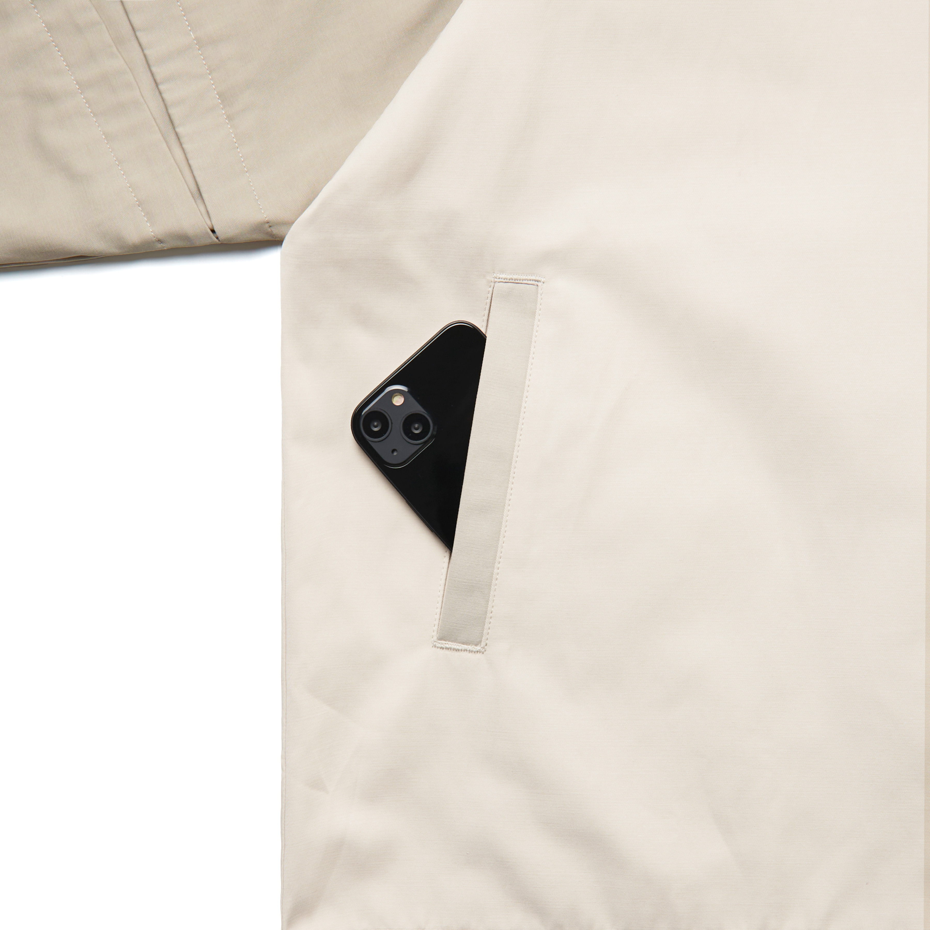 MELSIGN - Stitching Detail Blazer - Ivory+Beige