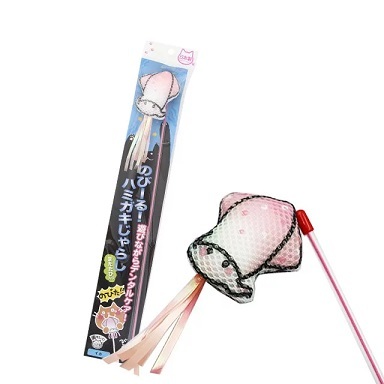 日本製造 貓壹Necoichi 潔齒逗貓棒 - 烏賊