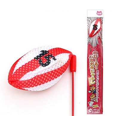 日本製造 貓壹Necoichi 潔齒逗貓棒 - 橄欖球