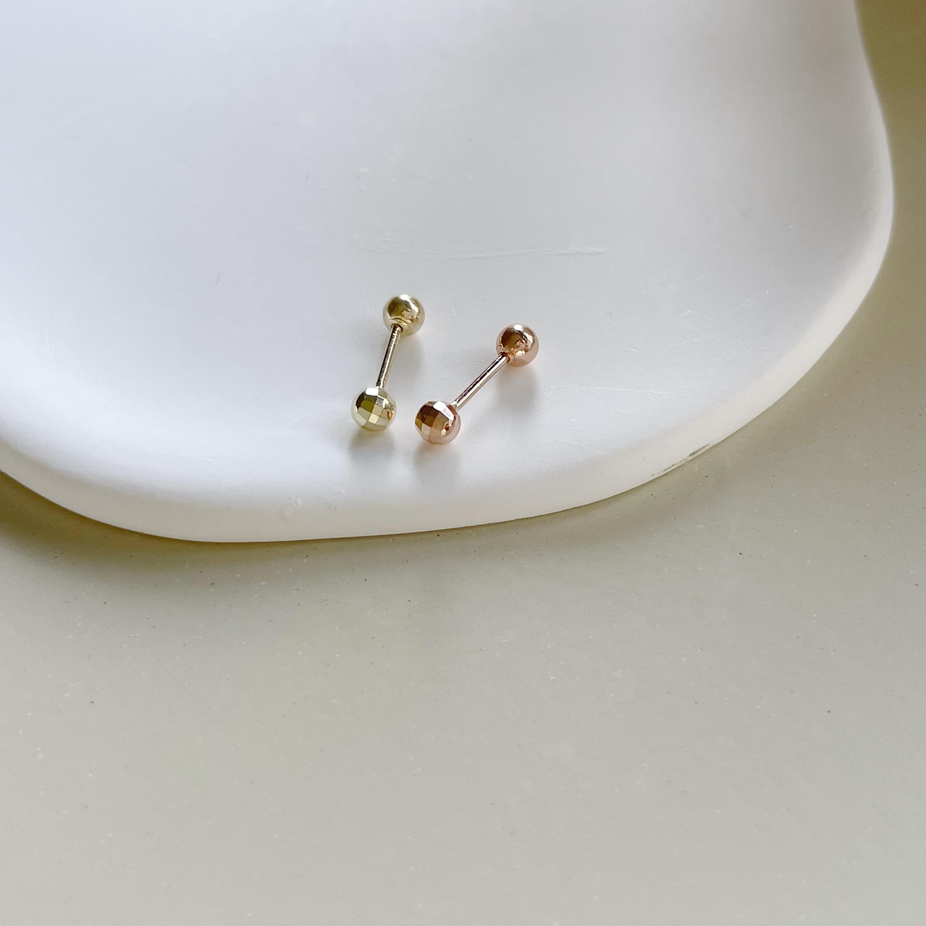 14K disco ball轉珠耳環(單)