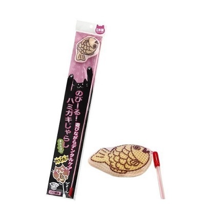 日本製造 貓壹Necoichi 潔齒逗貓棒 - 鯛魚燒