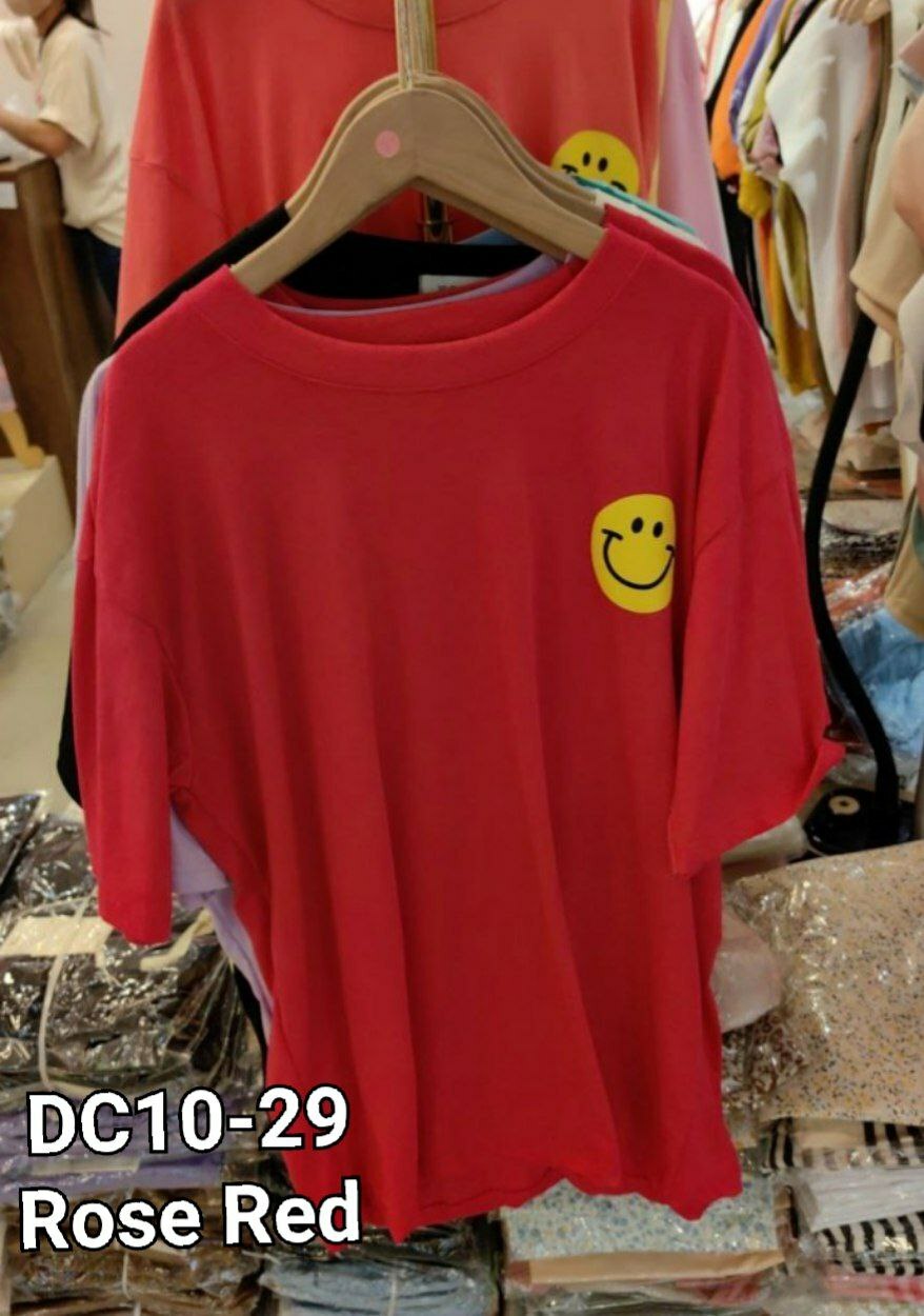 DC10 笑脸T-SHIRT (玫红色)