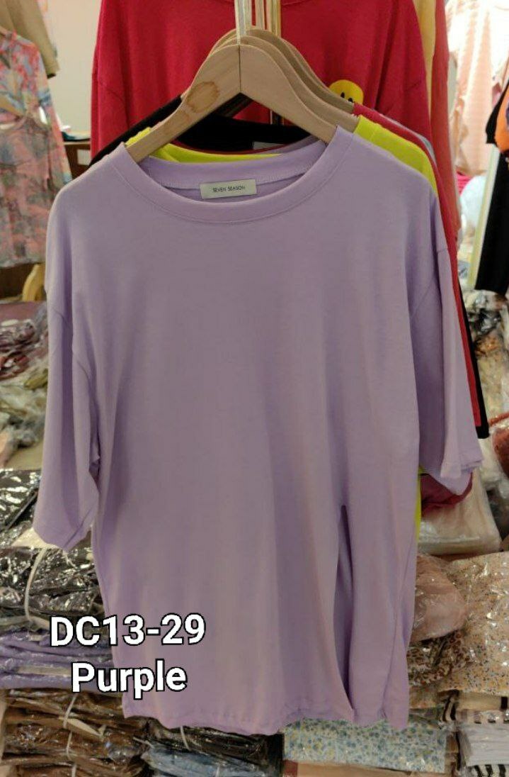 DC13 PLAIN 开叉 OVERSIZED T-SHIRT(PURPLE)