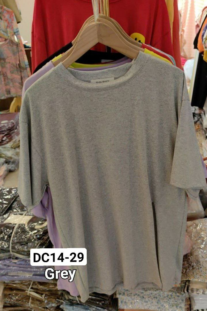 DC14 PLAIN 开叉 OVERSIZED T-SHIRT(GREY)
