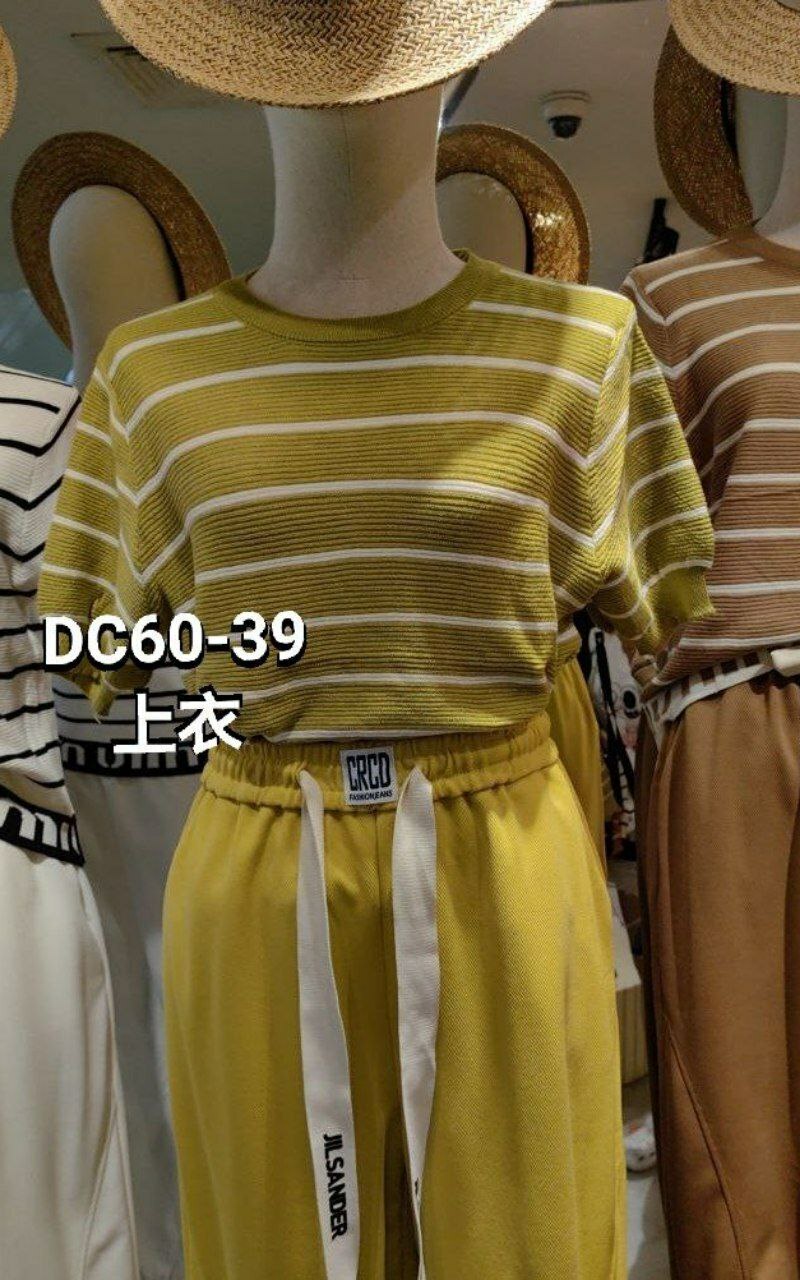 DC60 线条短袖上衣（YELLOW)