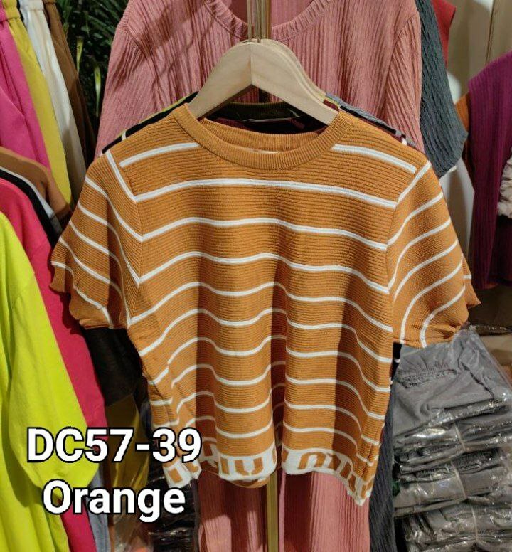 DC57 线条短袖上衣（ORANGE)