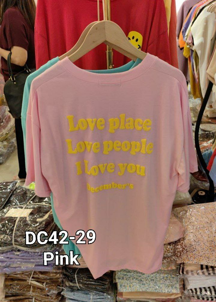 DC42 DECEMBER PRINTED T-SHIRT (PINK)