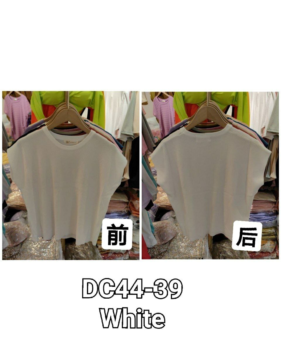  DC44 PLAIN针织短袖上衣 (WHITE）