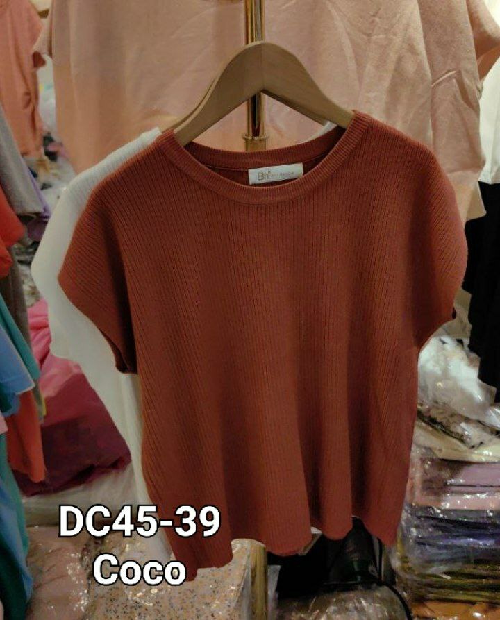 DC45 PLAIN针织短袖上衣 (COCO）