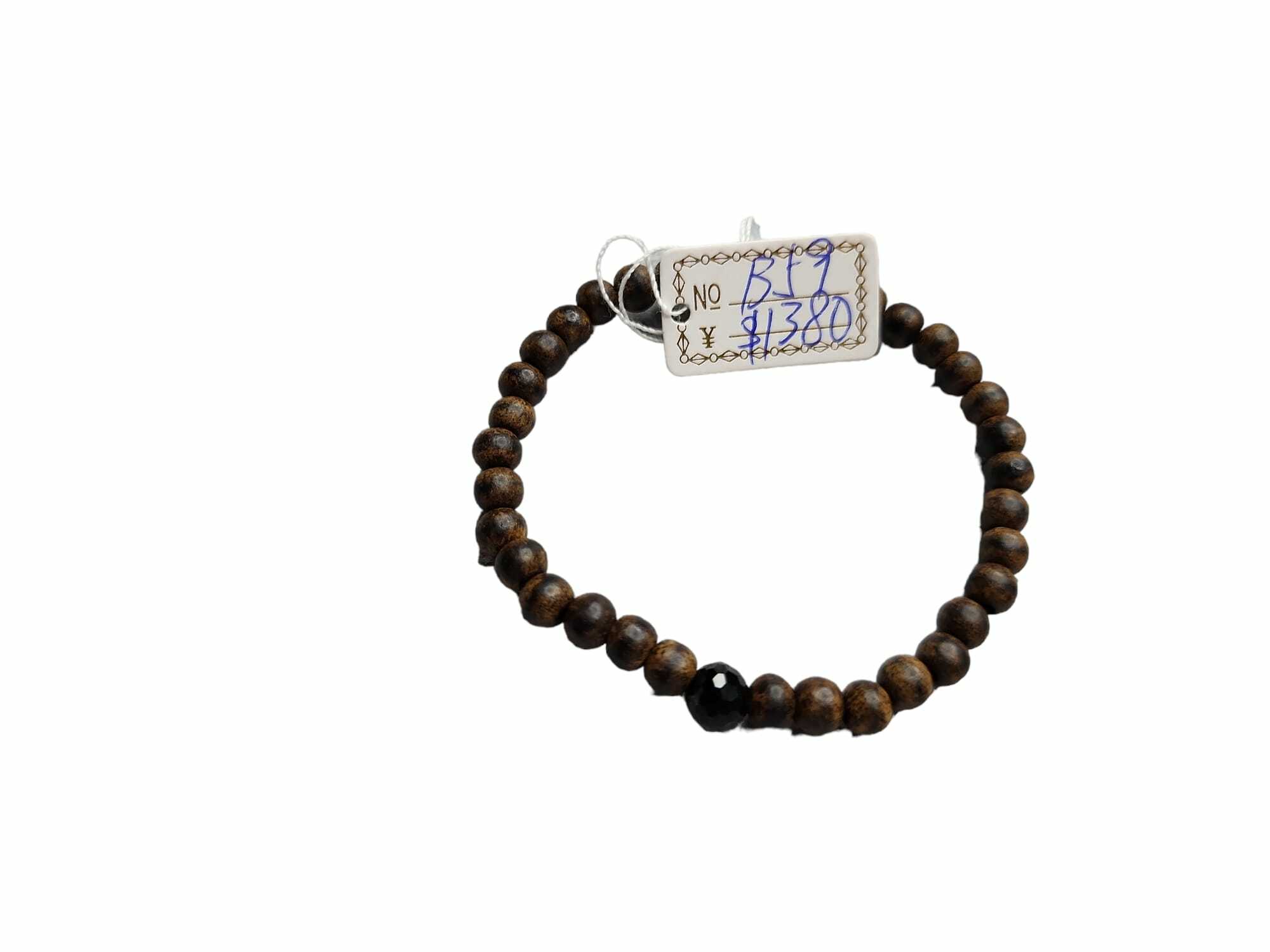 B59 墨翠園珠設計 沉香手串 5mm+