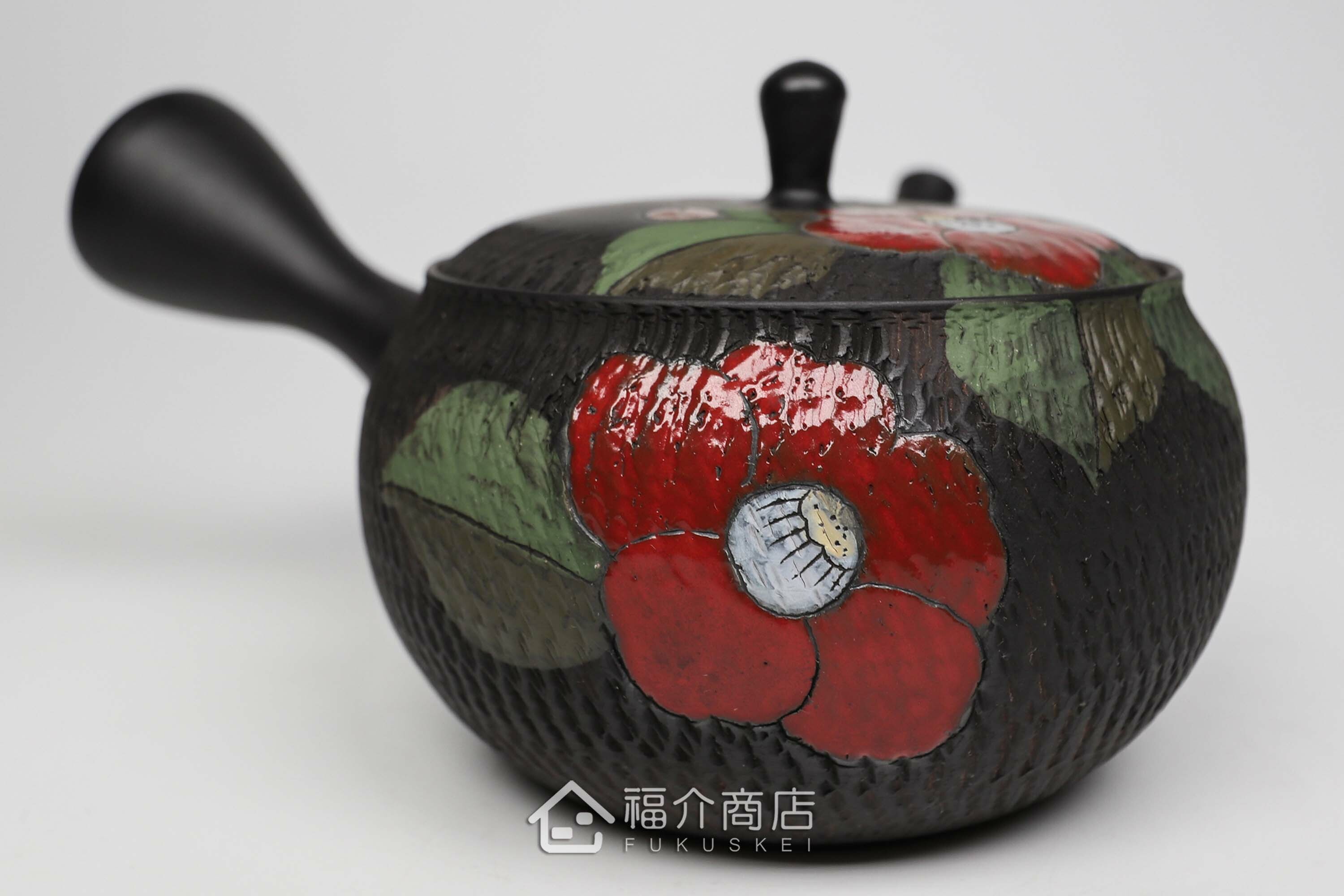 泡茶用的300ml紅花造型陶壺