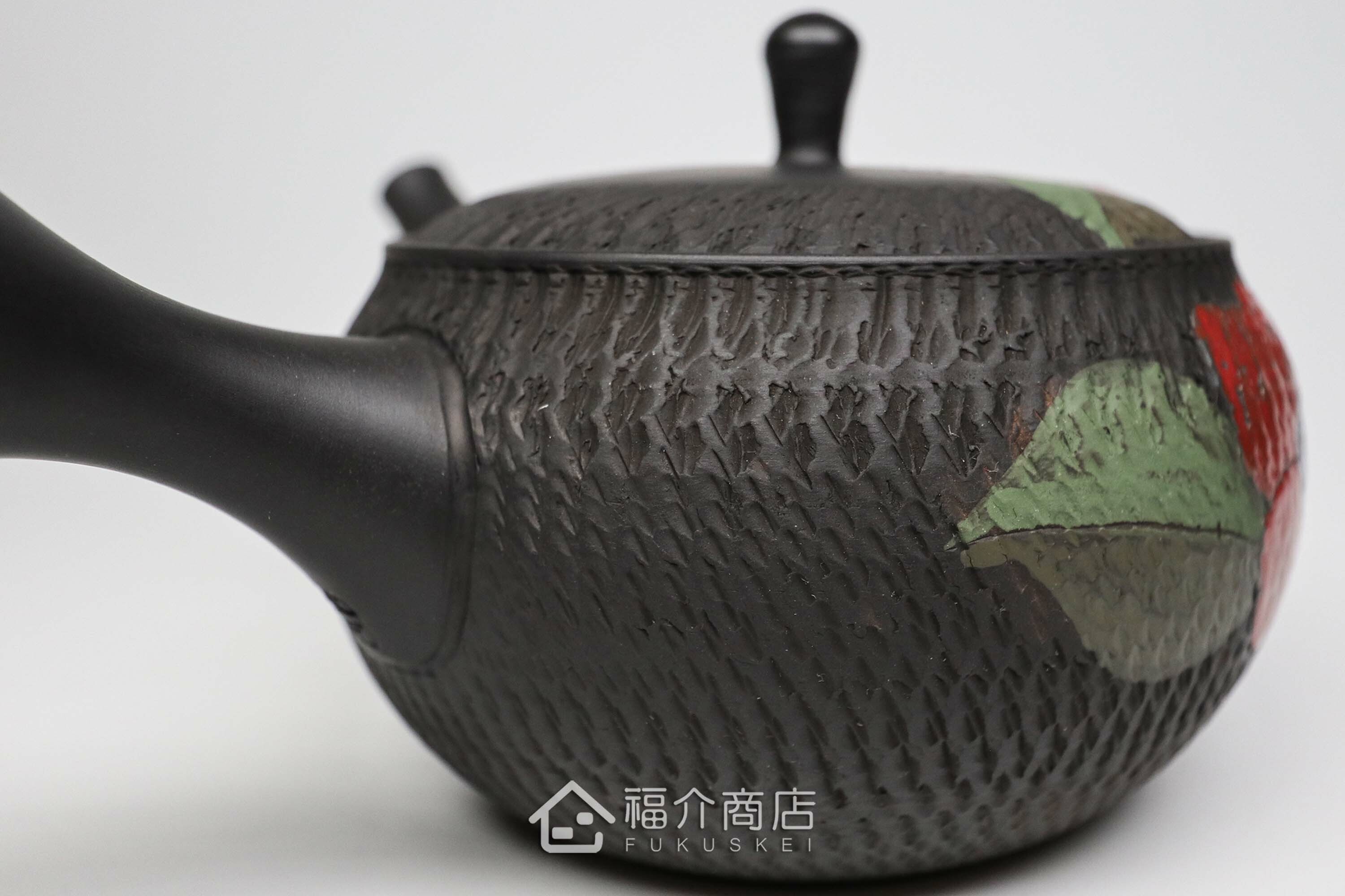 泡茶用的300ml紅花造型陶壺