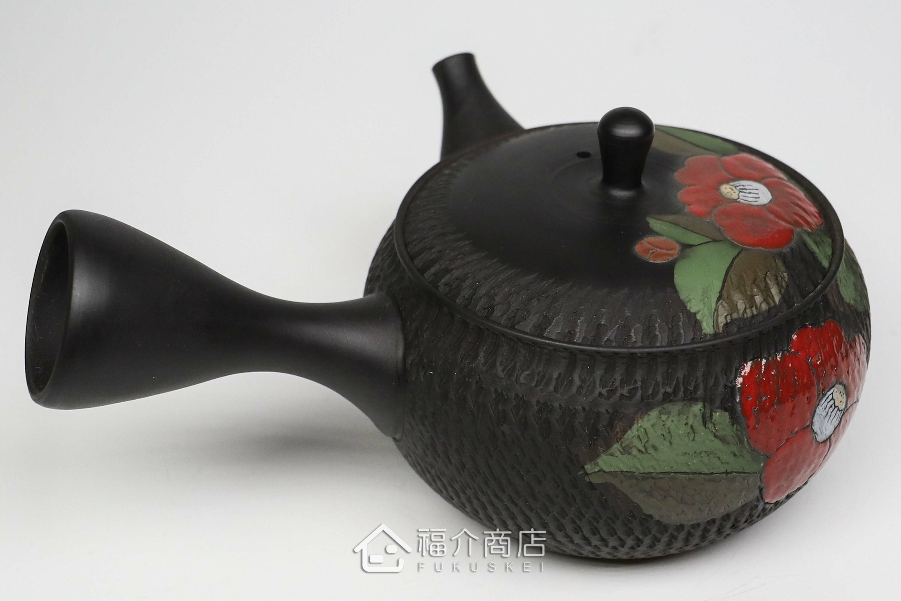 泡茶用的300ml紅花造型陶壺