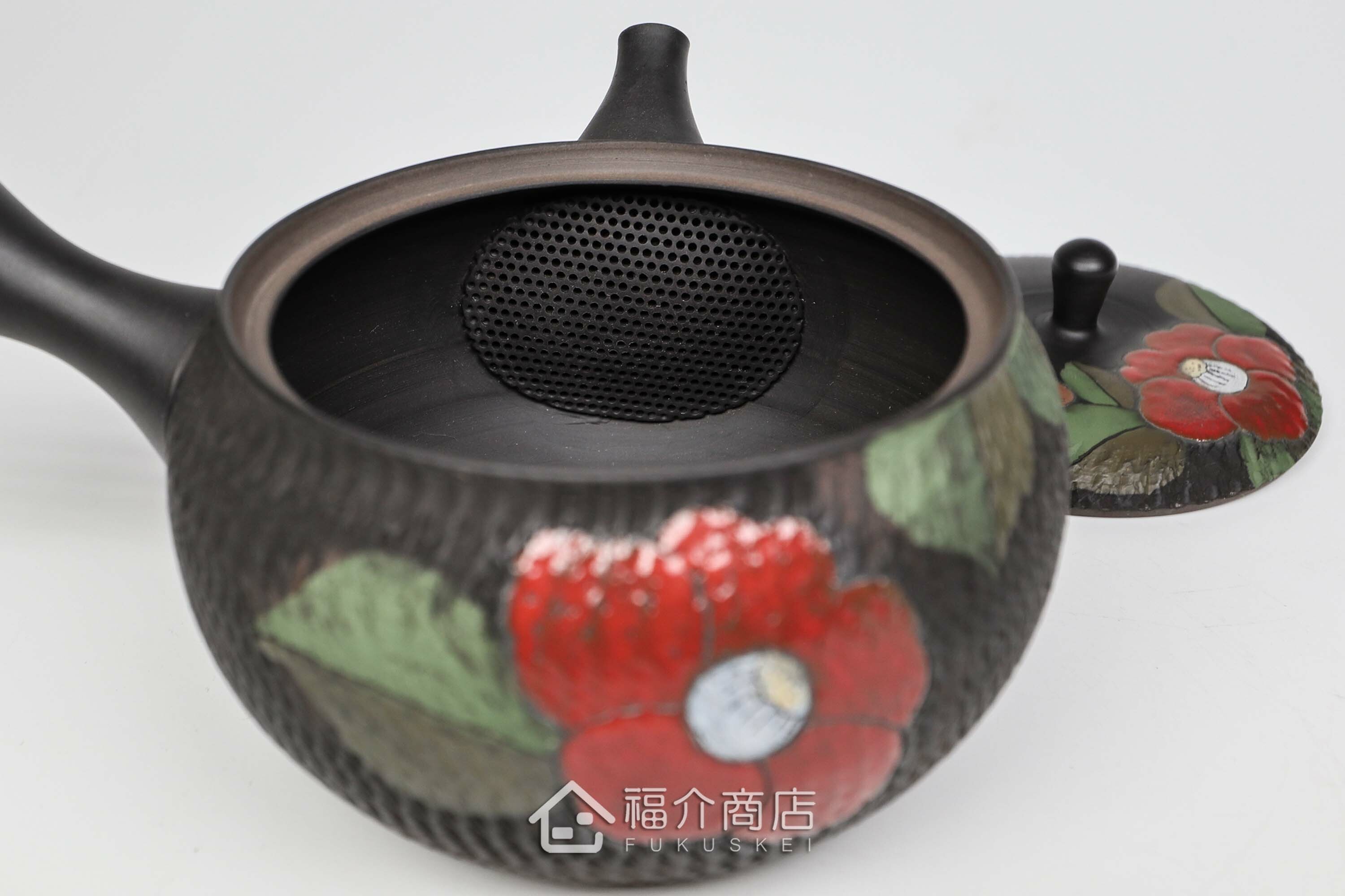泡茶用的300ml紅花造型陶壺
