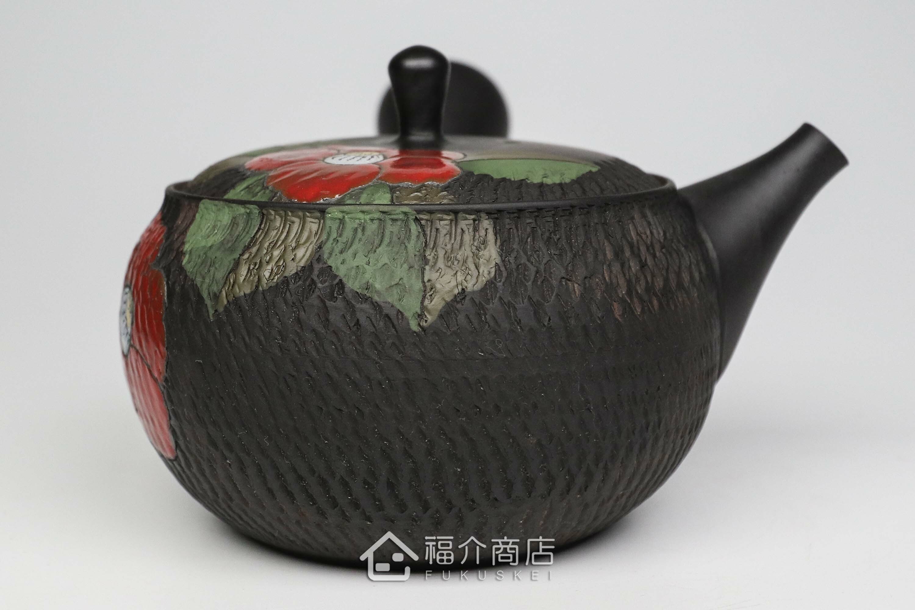 泡茶用的300ml紅花造型陶壺