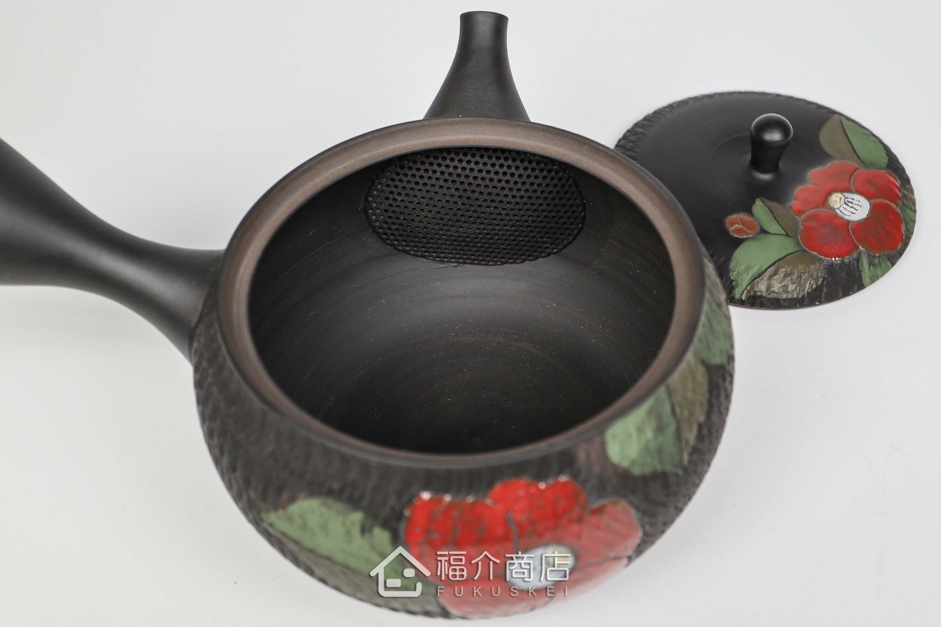 泡茶用的300ml紅花造型陶壺
