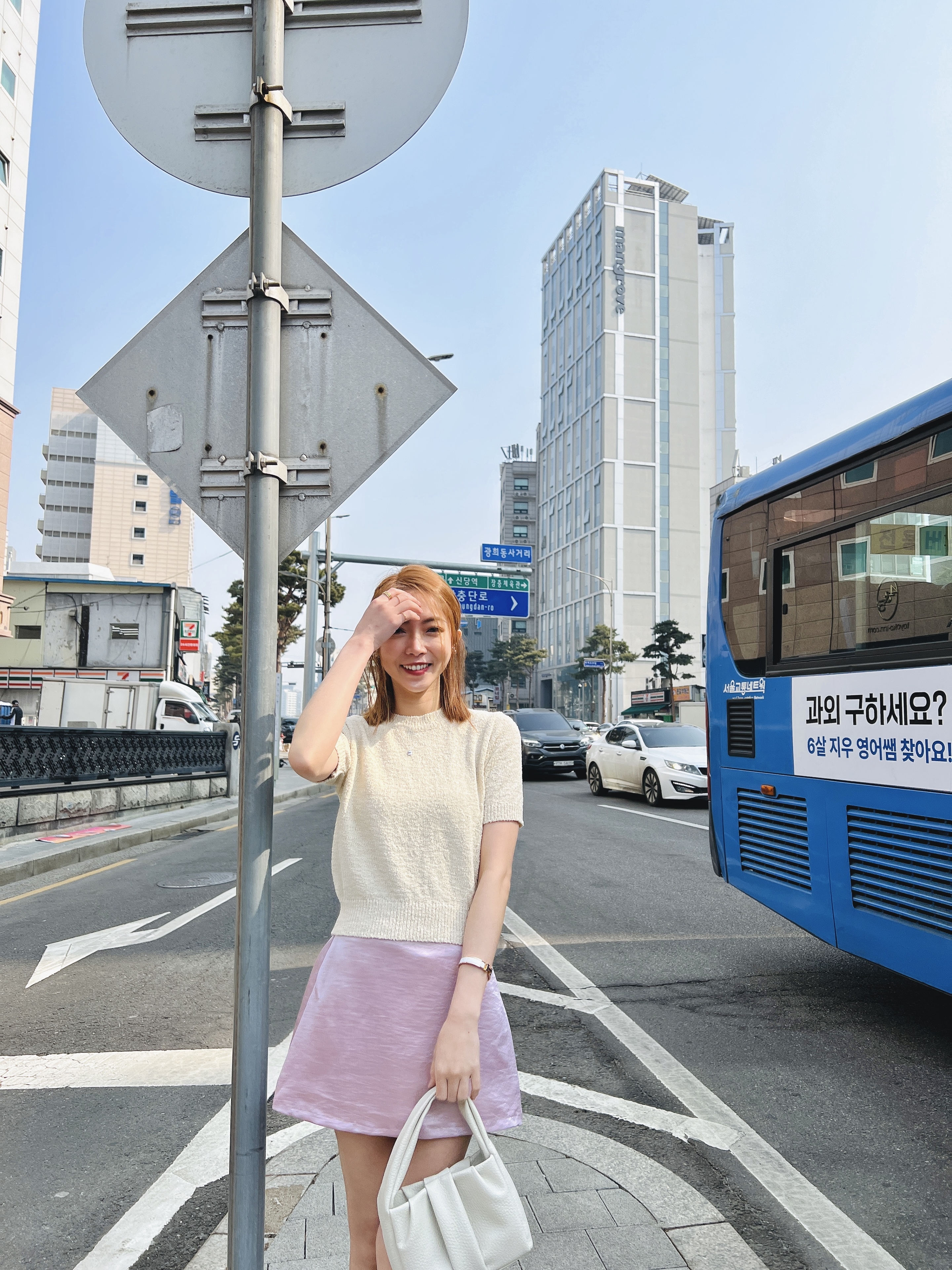 大地色系毛感圓領短袖針織(2色)