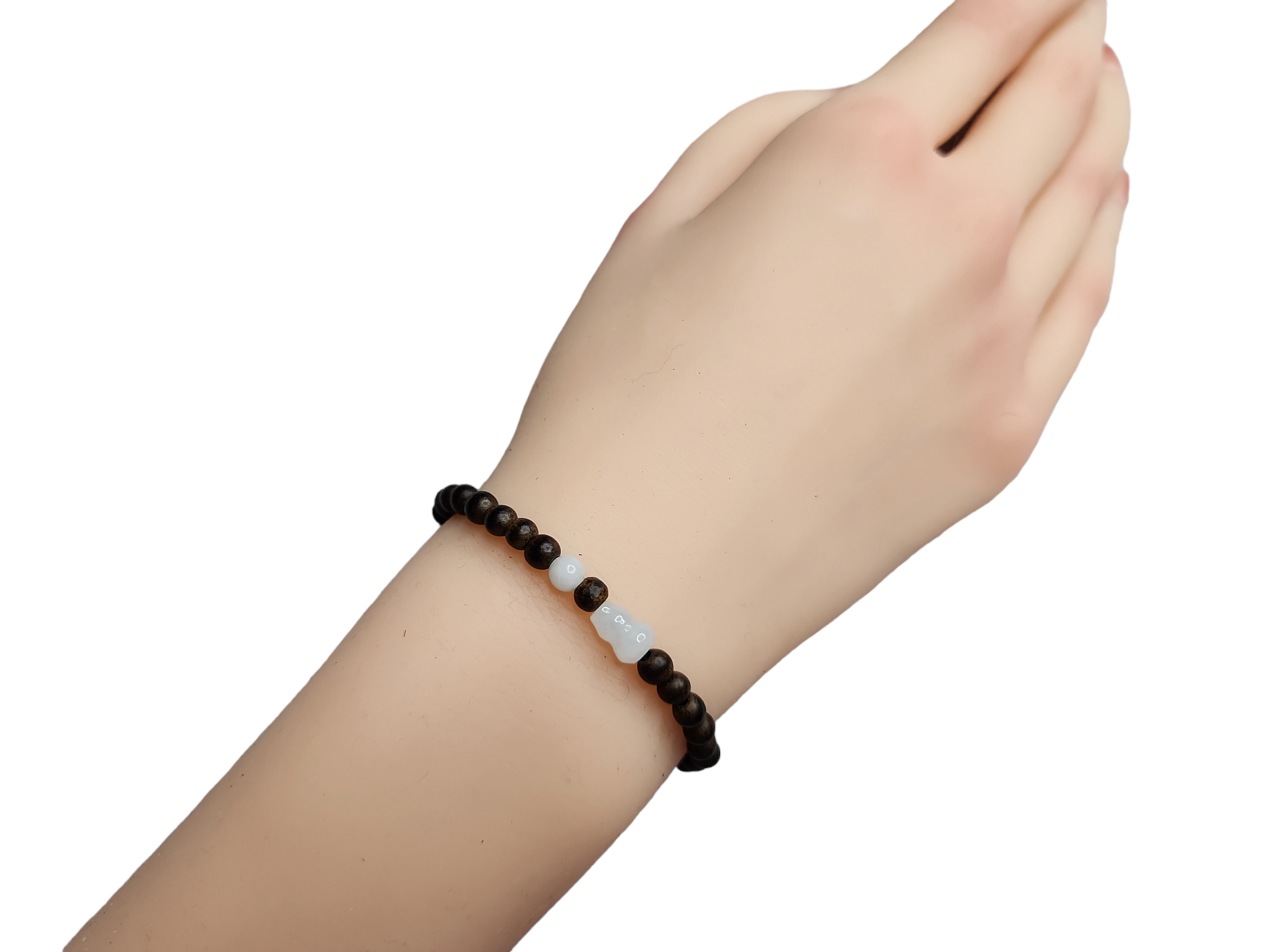 A36 白翡翠葫蘆 沉香手串 4mm+