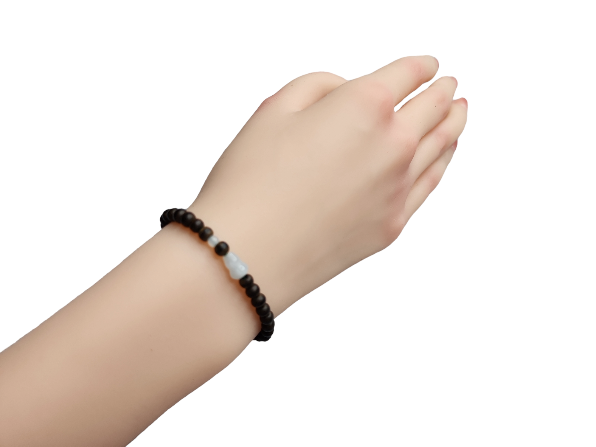 A37 白翡翠葫蘆 沉香手串 4mm+