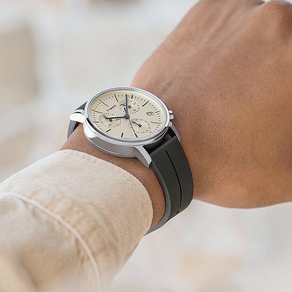 TIMEX Midtown Chronograph 40mm Rubber Strap TW2V70500