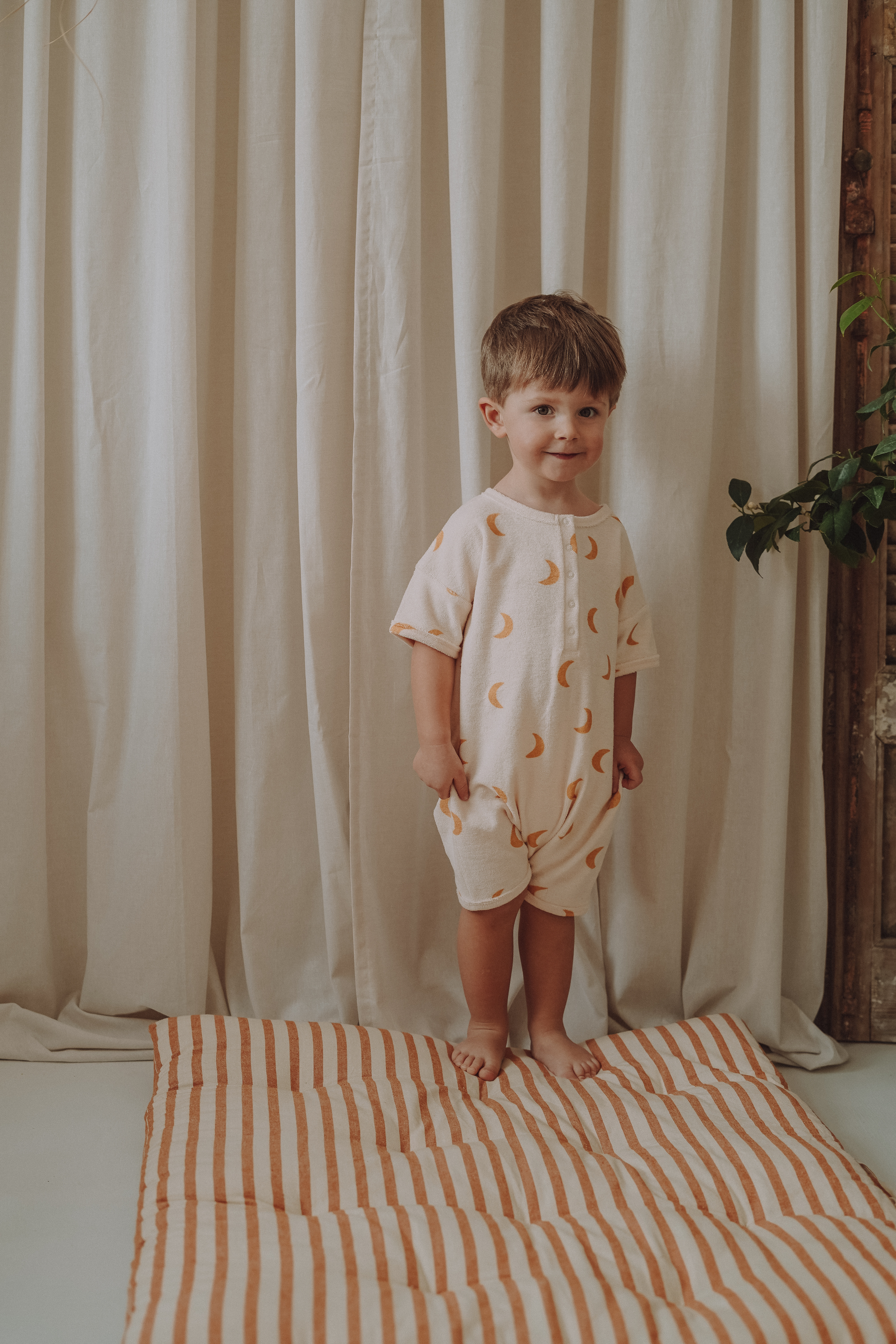 ORGANIC ZOO - Honey midnight Terry Beach Romper