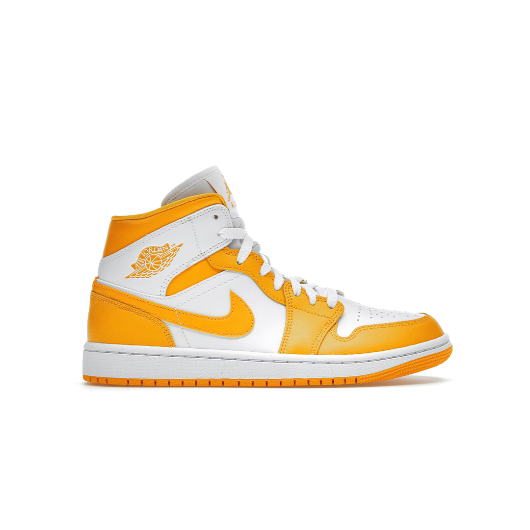 [In-Stock] Air Jordan 1 Mid White Yellow (W) BQ6472-117