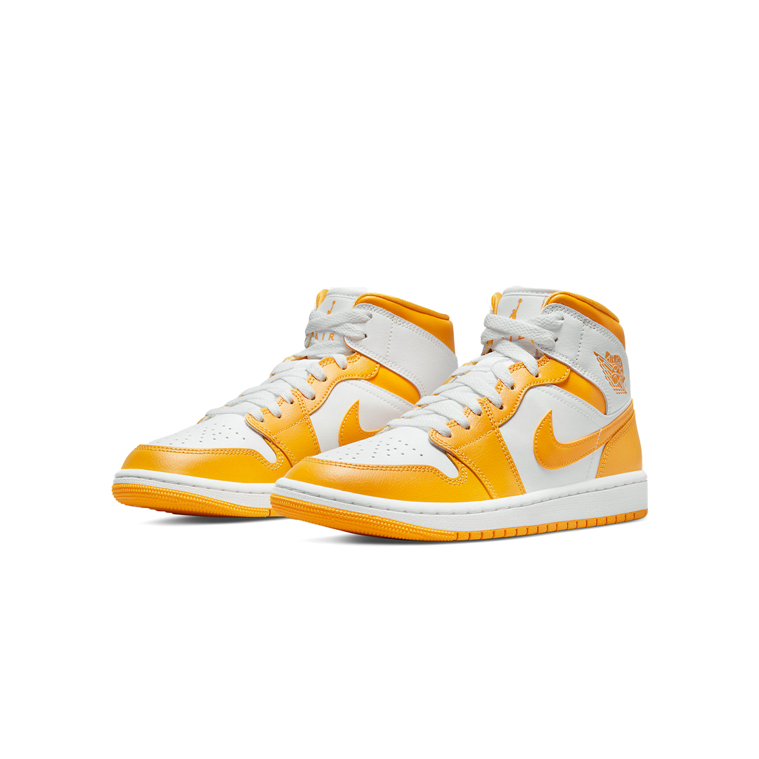 [In-Stock] Air Jordan 1 Mid White Yellow (W) BQ6472-117