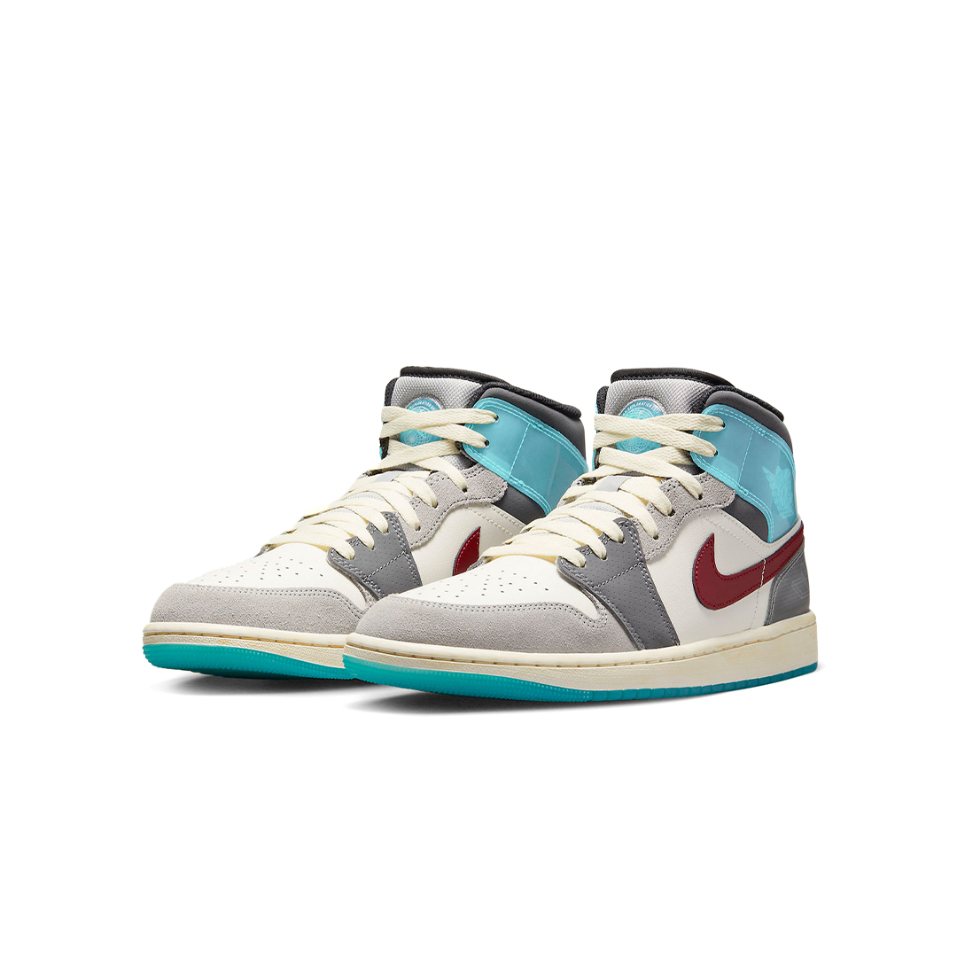 [In-Stock] Air Jordan 1 Mid SE Beige Blue Red (M) FB1870-161