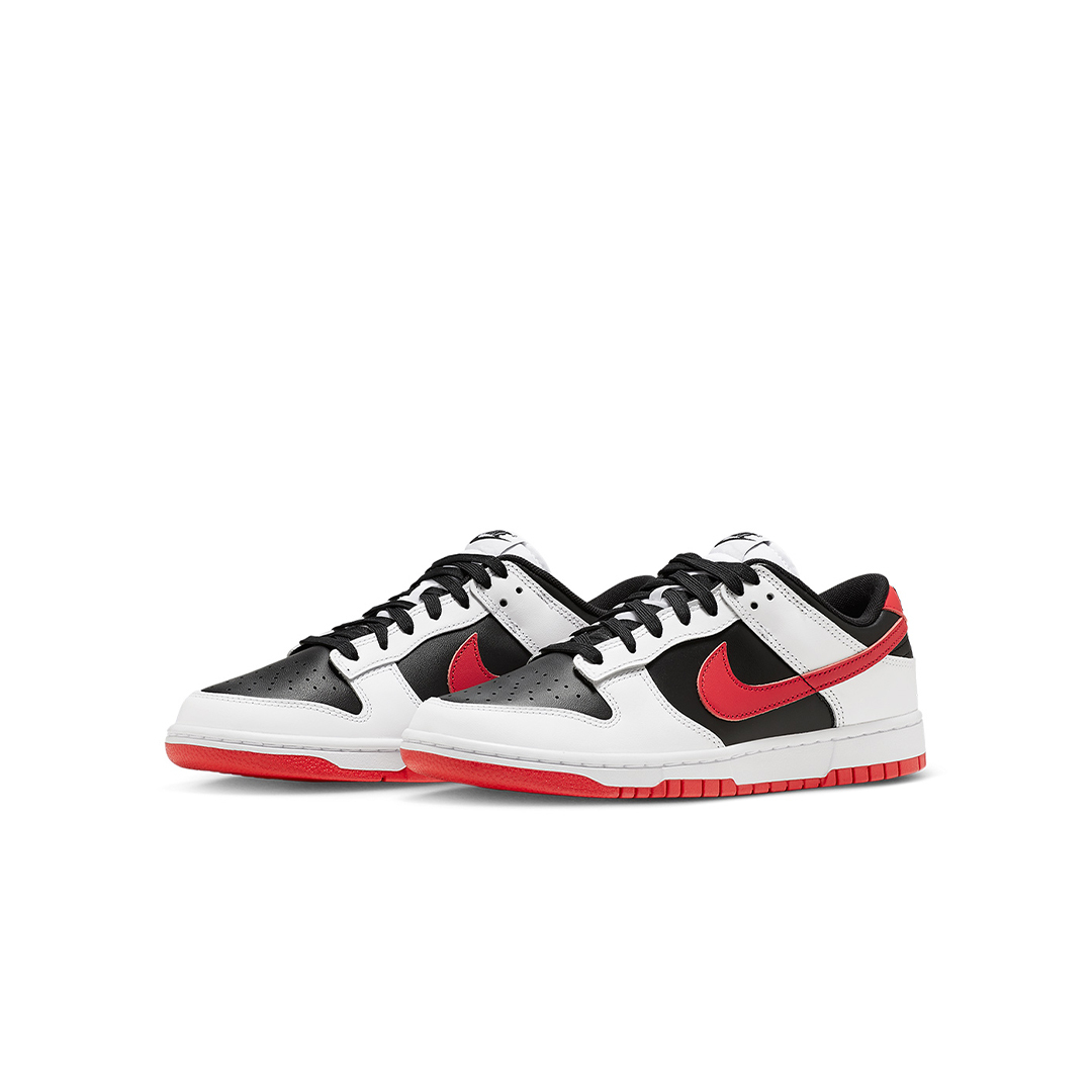 [In-Stock] Nike Dunk Low White Black Red (M) FD9762-061
