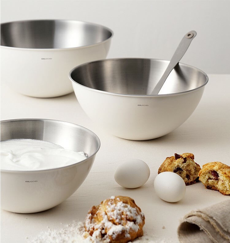 Edelkochen 不鏽鋼彩色攪拌碗 3件套裝