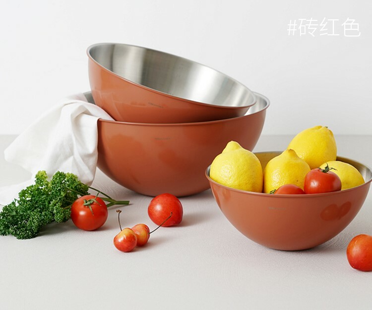 Edelkochen 不鏽鋼彩色攪拌碗 3件套裝