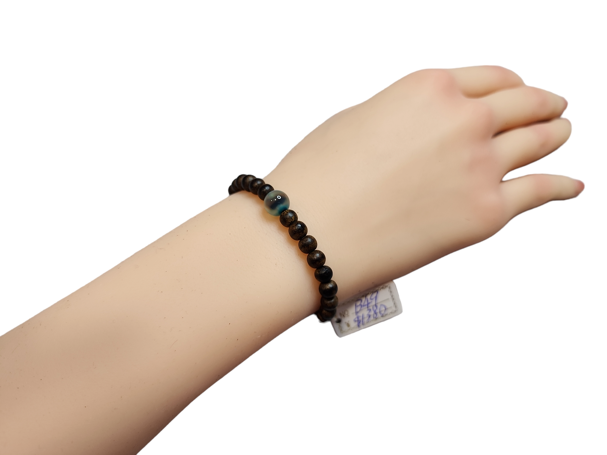 B49 溏心瑪瑙 沉香手串 5mm+