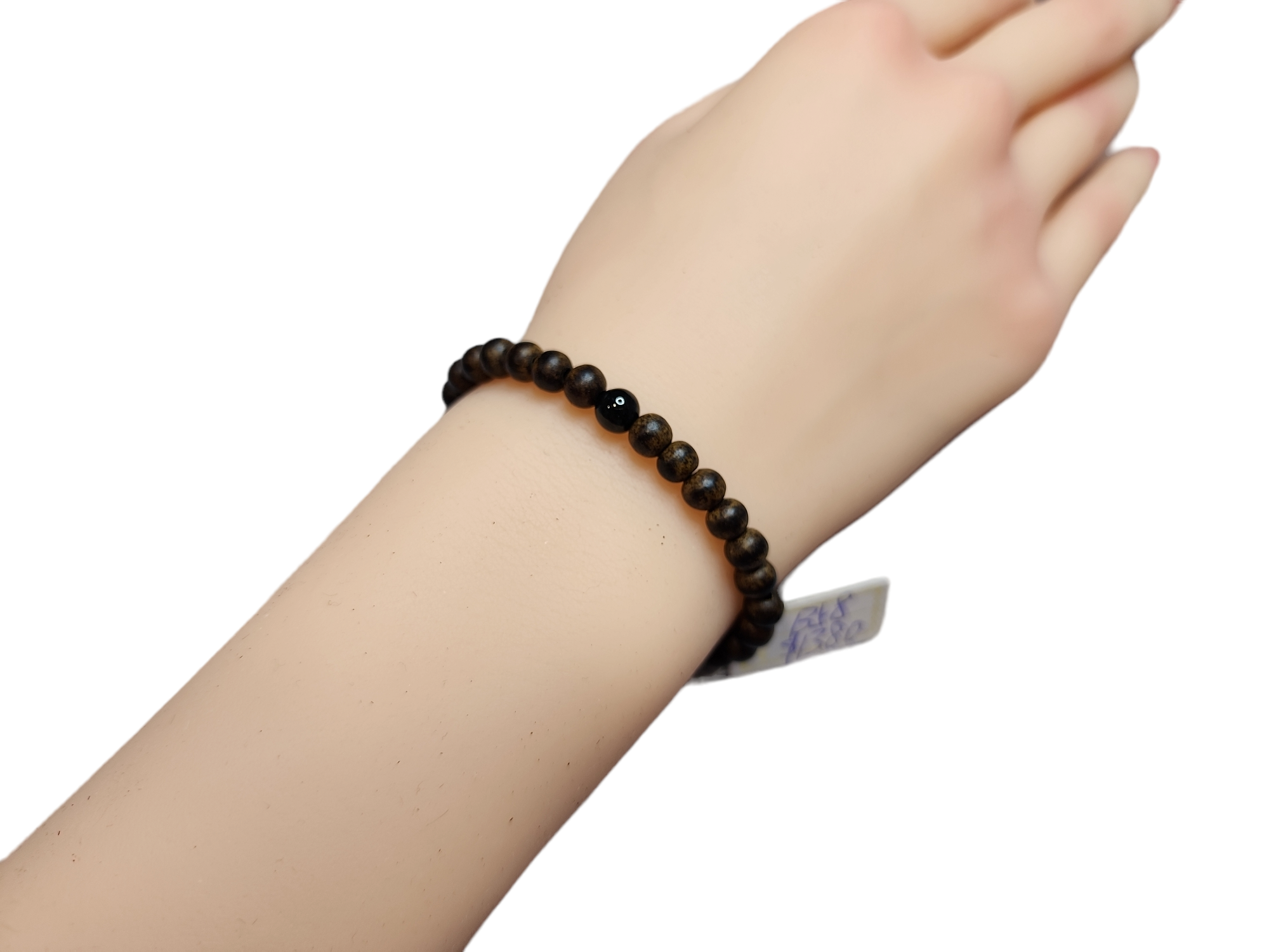 B58 墨翠園珠設計 沉香手串 5mm+