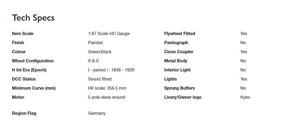 Rivarossi HR2807S HO規 class 55.25, DRG 數位音效蒸汽車