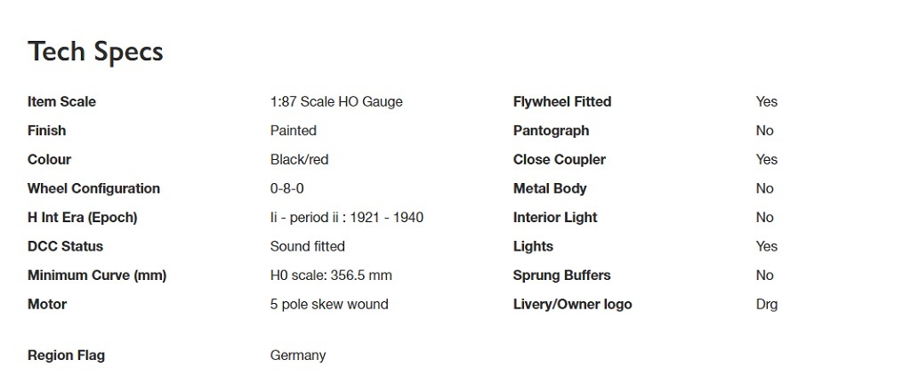 Rivarossi HR2808S HO規 class 55.25, DRG 數位音效蒸汽車