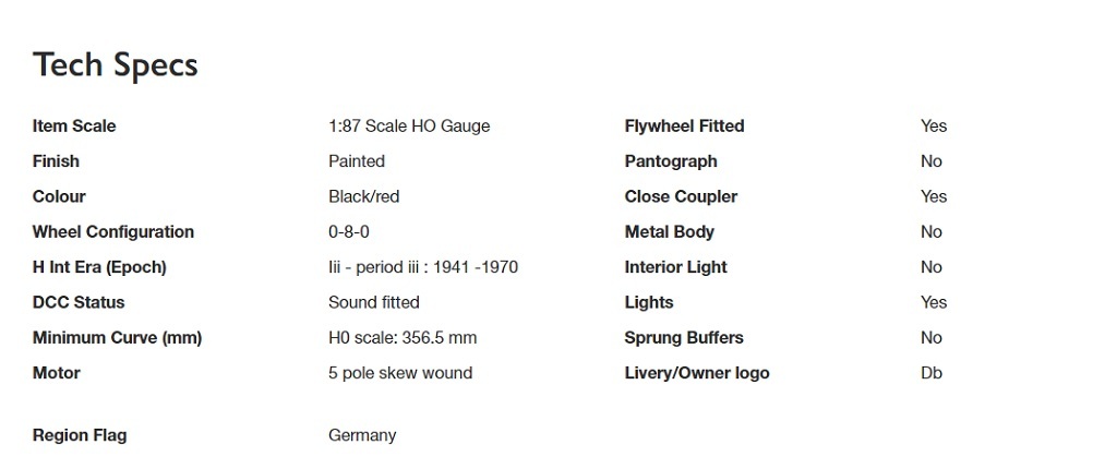 Rivarossi HR2809S HO規 class 55.25, DB 數位音效蒸汽車