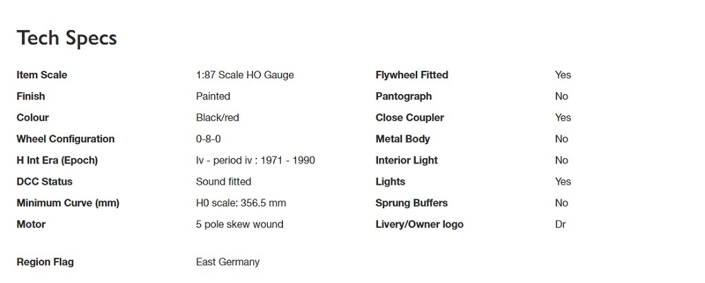 Rivarossi HR2810S HO規 class 55.25, DR 數位音效蒸汽車