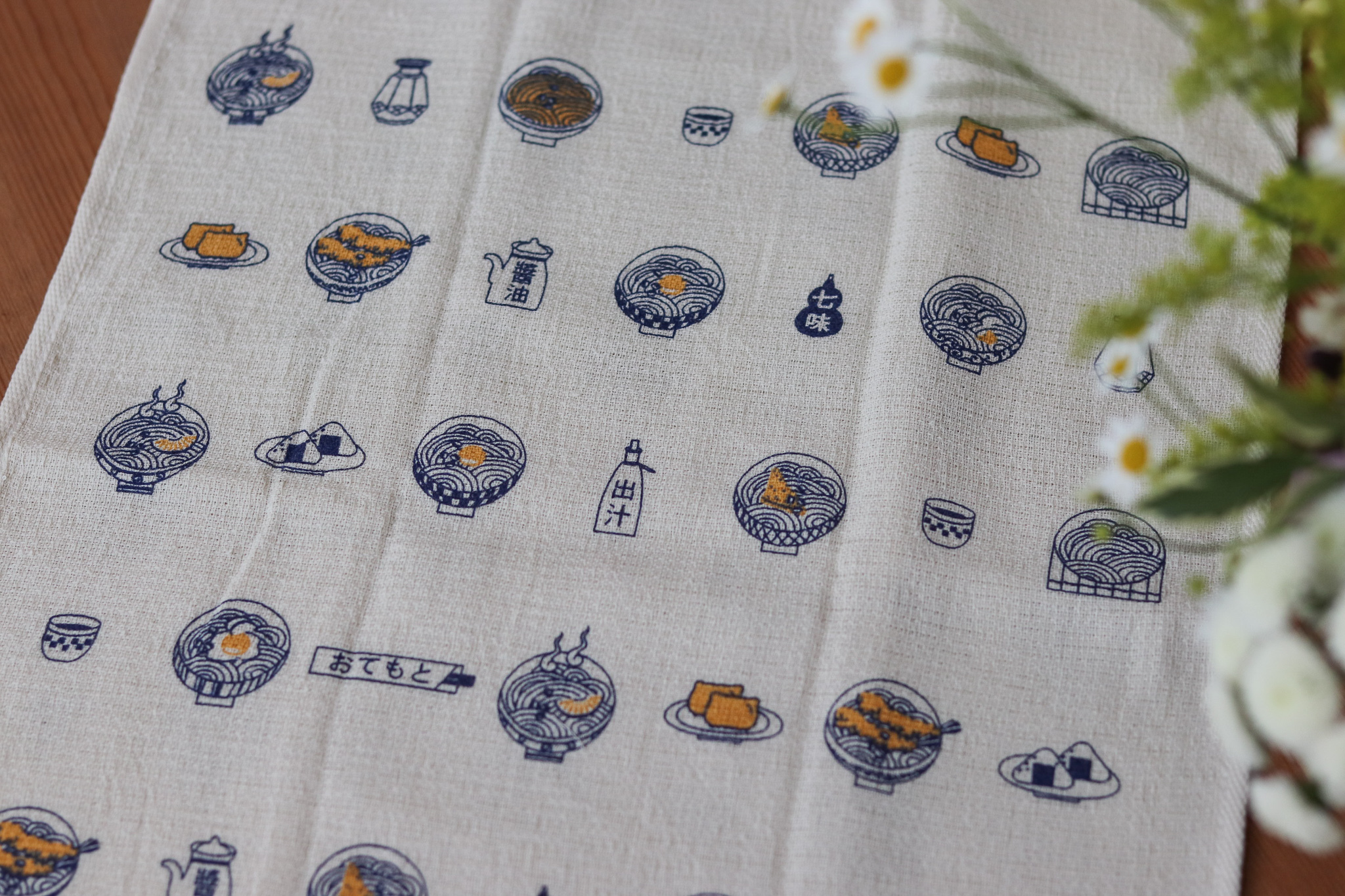 日本 kontex Nunogoyomi 烏龍麵 多用途 純棉輕薄長巾 毛巾