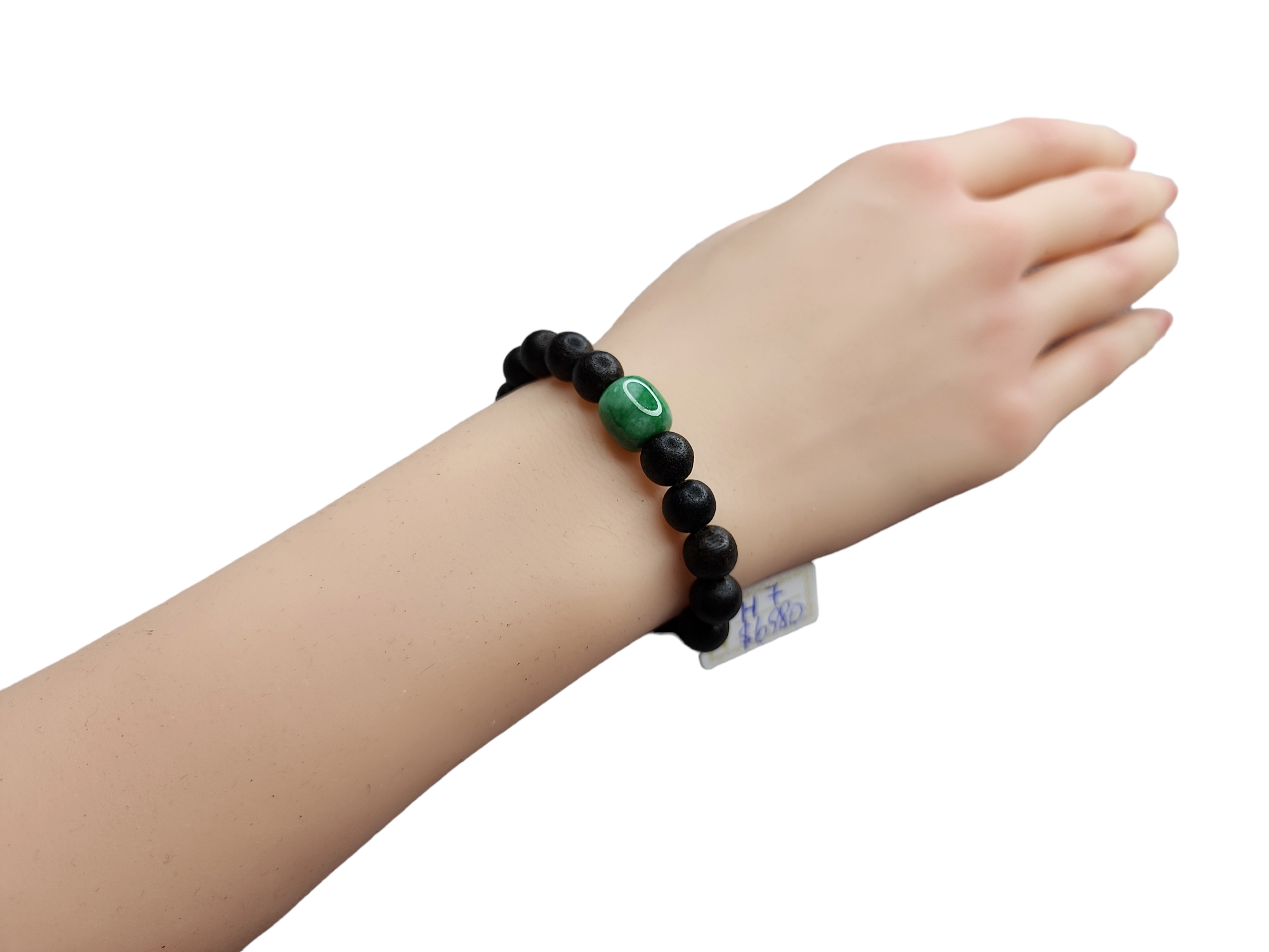 H7  陽綠翡翠 沉香 收藏級 手串 8mm+