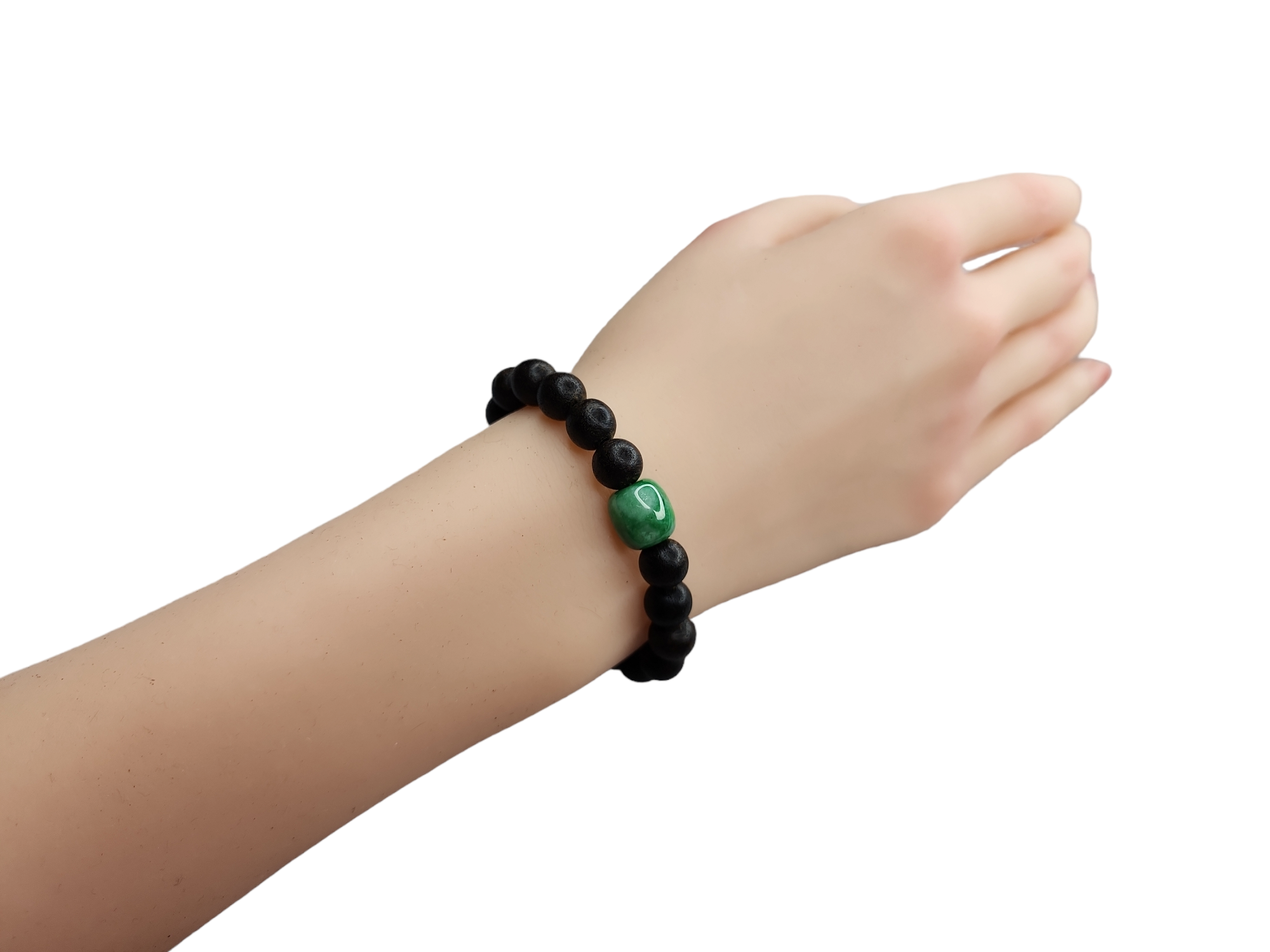 H7  陽綠翡翠 沉香 收藏級 手串 8mm+