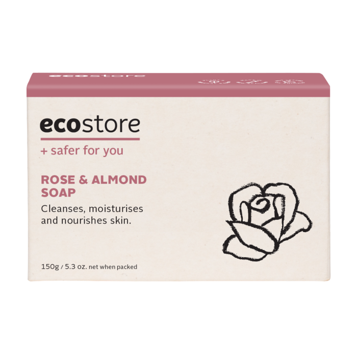 【ecostore】純天然玫瑰與杏仁香皂 150G